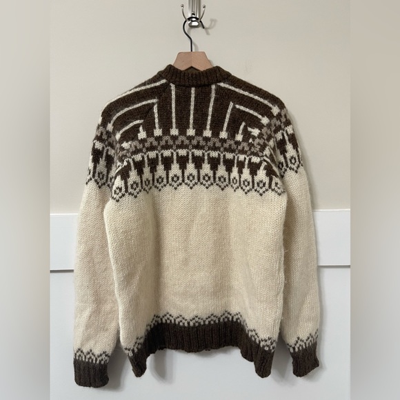Samband of Iceland Vintage Fair Isle High Crewneck Wool Cozy Sweater Size Large - Picture 6 of 8